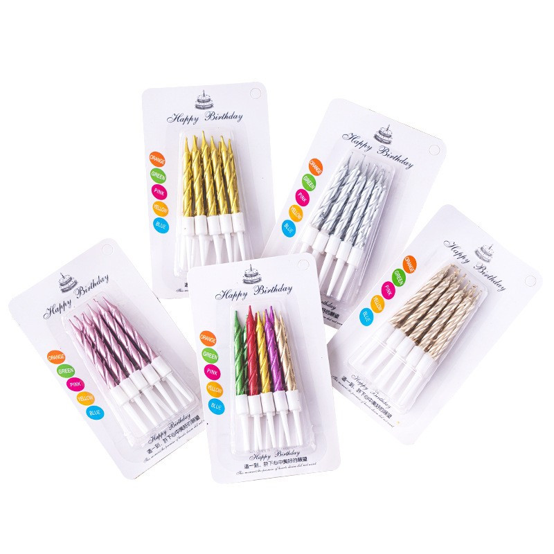 LILIN SPIRAL KECIL 10PCS / LILIN ULANGTAHUN SPIRAL