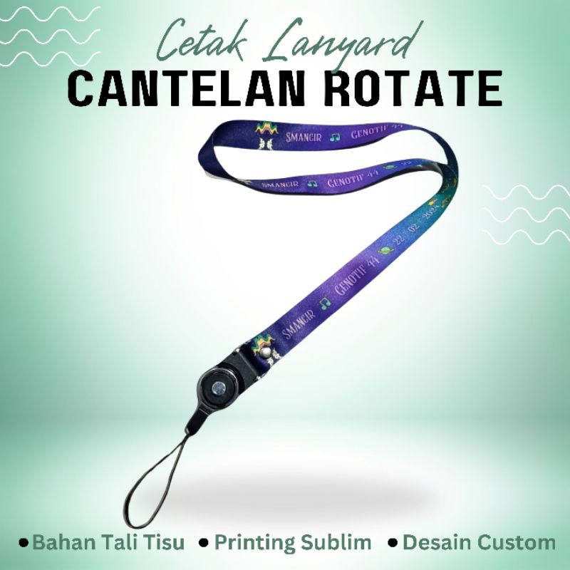 

GANTUNGAN ID CARD CUSTOM CANTELAN ROTATE/TALI LANYARD/CANTELAN ID CARD