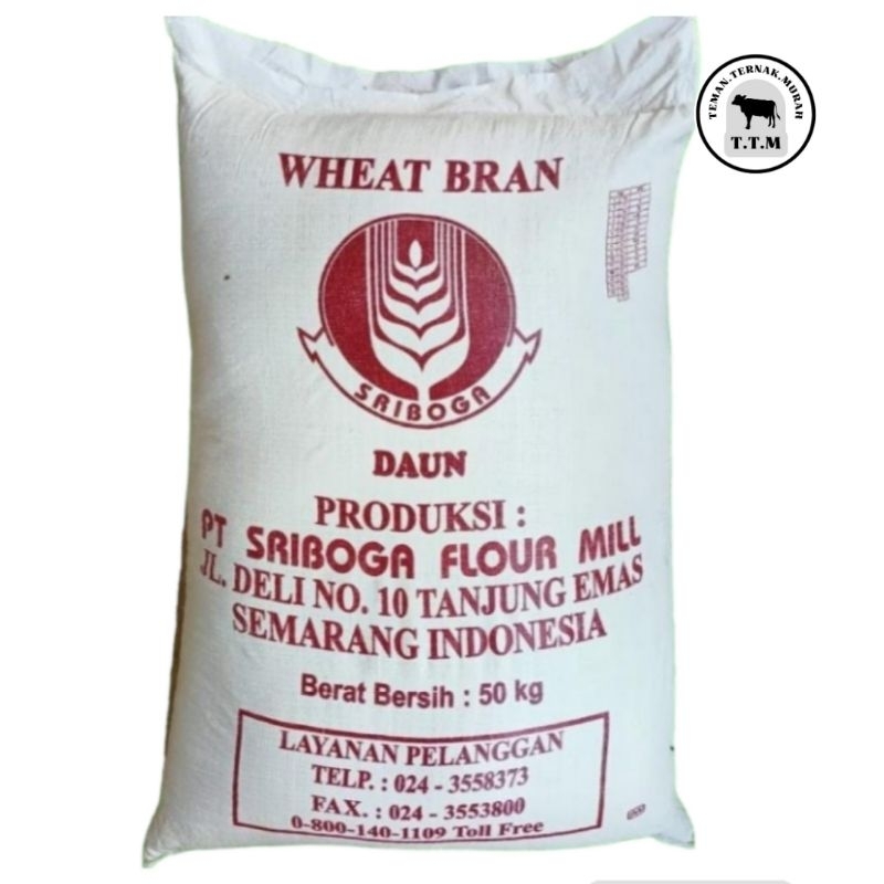 WHEAT BRAN DAUN 10 Kg- SRIBOGA- Bran pakan sapi - bran.pakan kambing - bran penggemukan