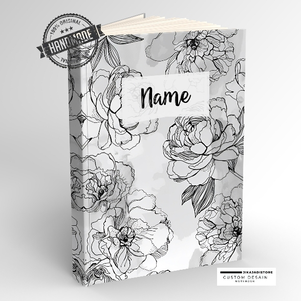 

Notebook Custome NAMA HardCover ukuran A5/ jurnal diary Custome/ Buku Catatan Custome