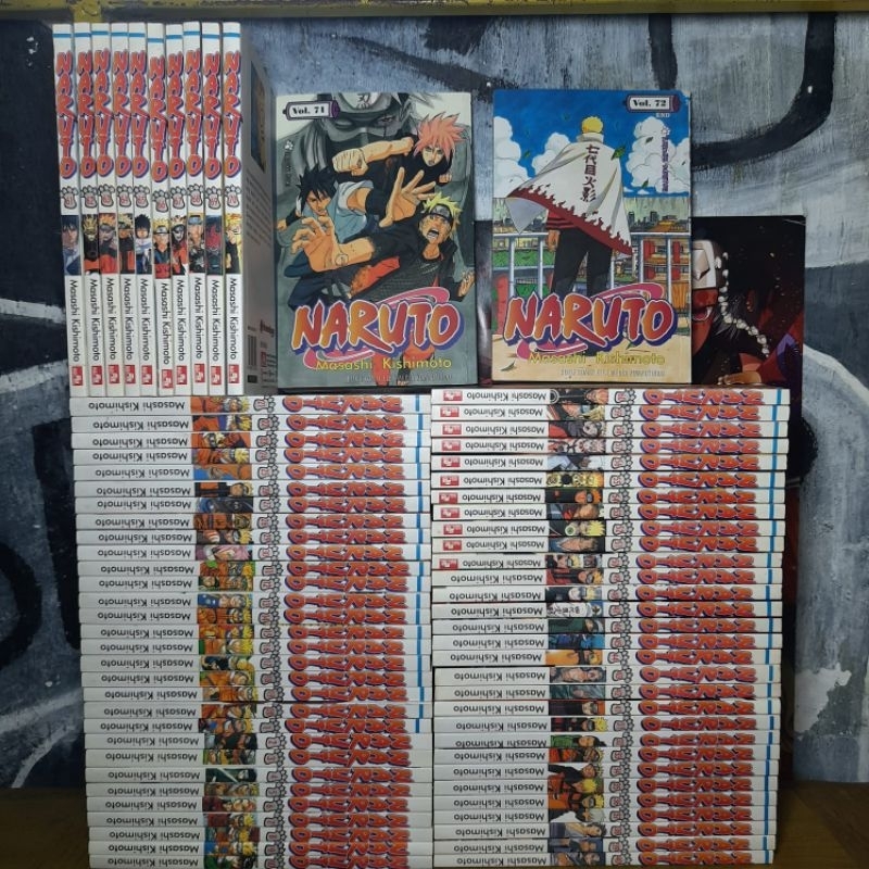 Komik Naruto 1-72 fullset mix kolpri segel bonus 2 komik