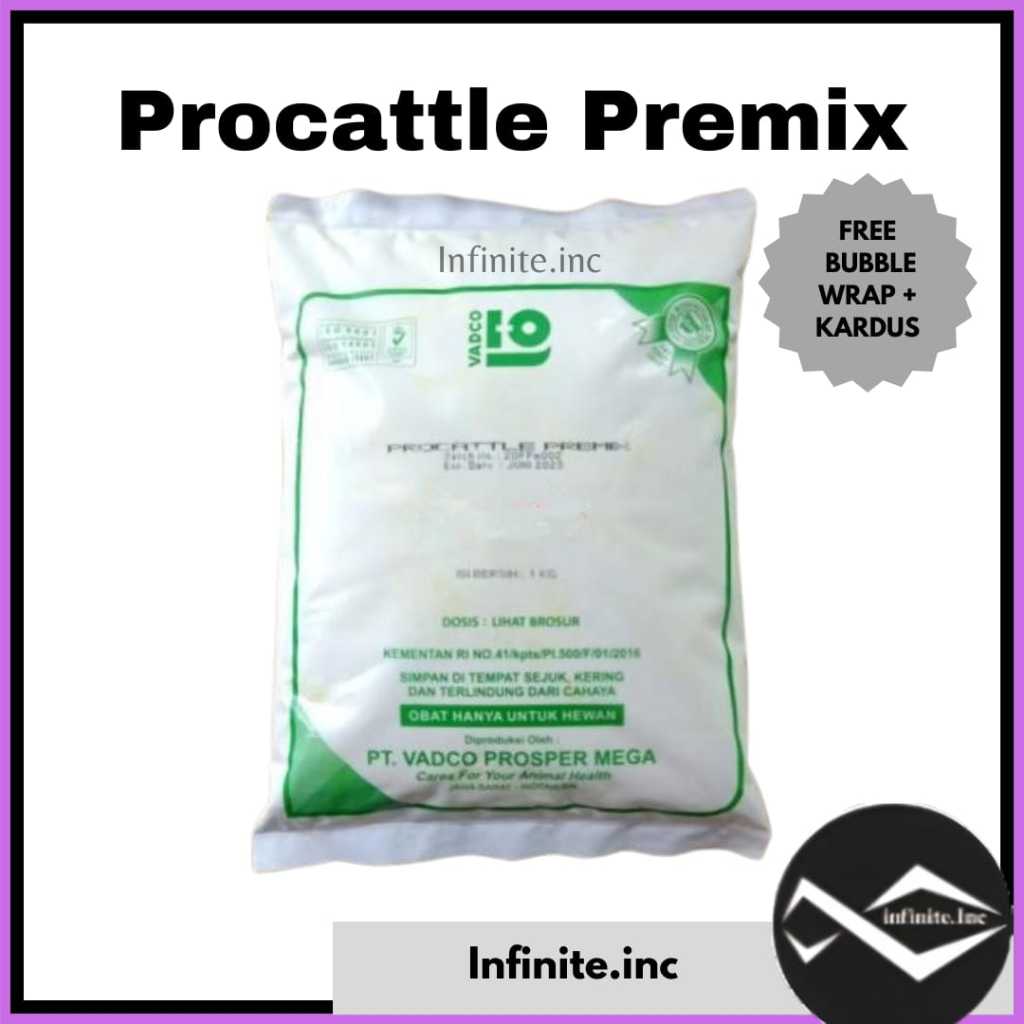 PROCATTLE PREMIX 1 Kg VADCO - PRO CATTLE Premix VADCO Vitamin Mineral Sapi Potong Perah Kambing
