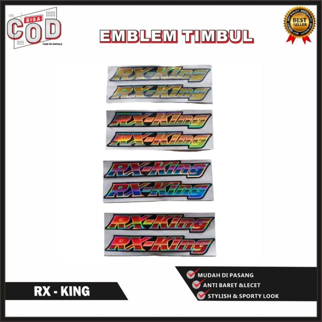 Sticker cutting Emblem Rx King Timbul motor Sticker Potong Motor Termurah Dan Terlaris