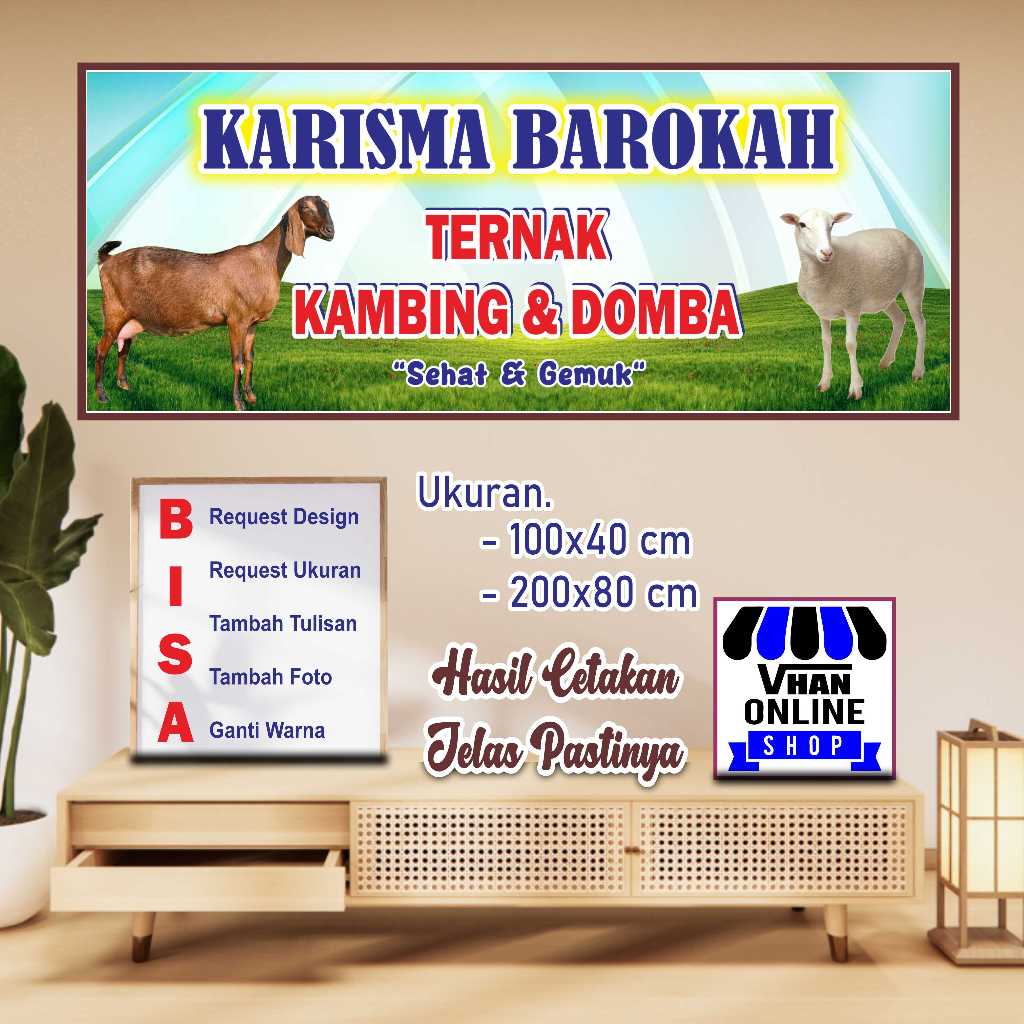 Cetak Spanduk Banner Ternak Kambing Atau Domba Untuk Kurban