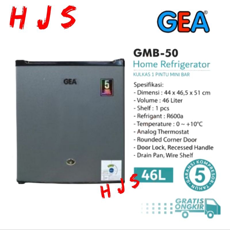KULKAS MINI BAR GEA 1 PINTU GMB-50 46L