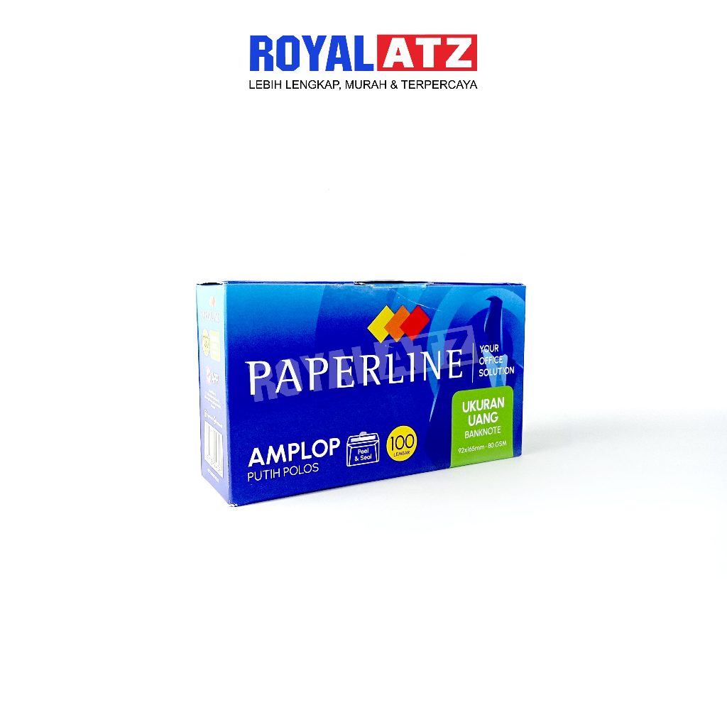 

Amplop Paperline Buklet Putih Ukuran Uang 92x165 mm Lem