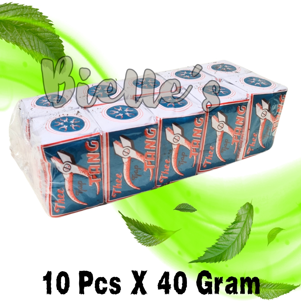 

40 Gram X 10 Pcs - Teh Tjap Tang THEE Biru Classic 10Pcs x 40Gram - SLOP SLAWI TEGAL - Cap Tang Melati Klasik Tradisional Awur Tubruk 40 gr - Jasmine Tea Istimewa Bubuk 40gr - 2Tang 2 Tang