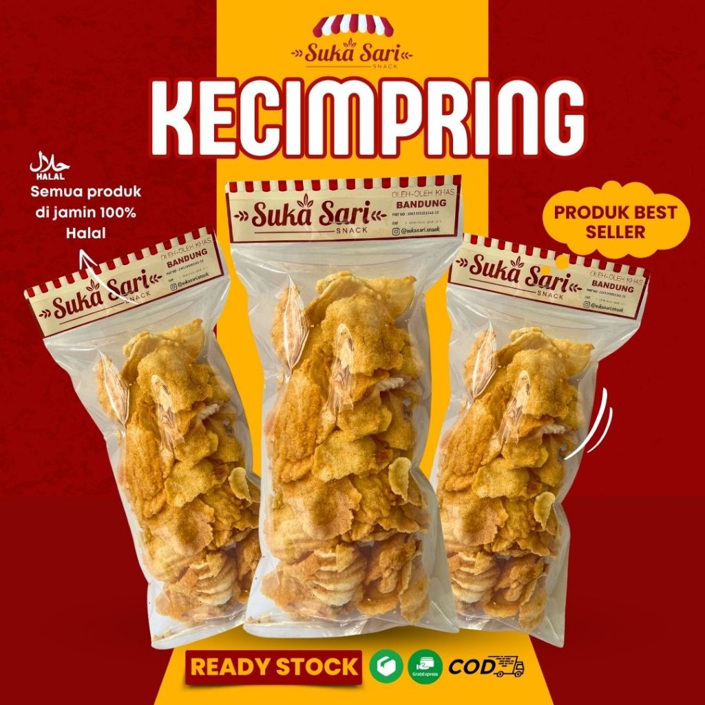 

Kecimpring Keripik Comring (Comro Kering) Daun Bawang | Sukasari Snack