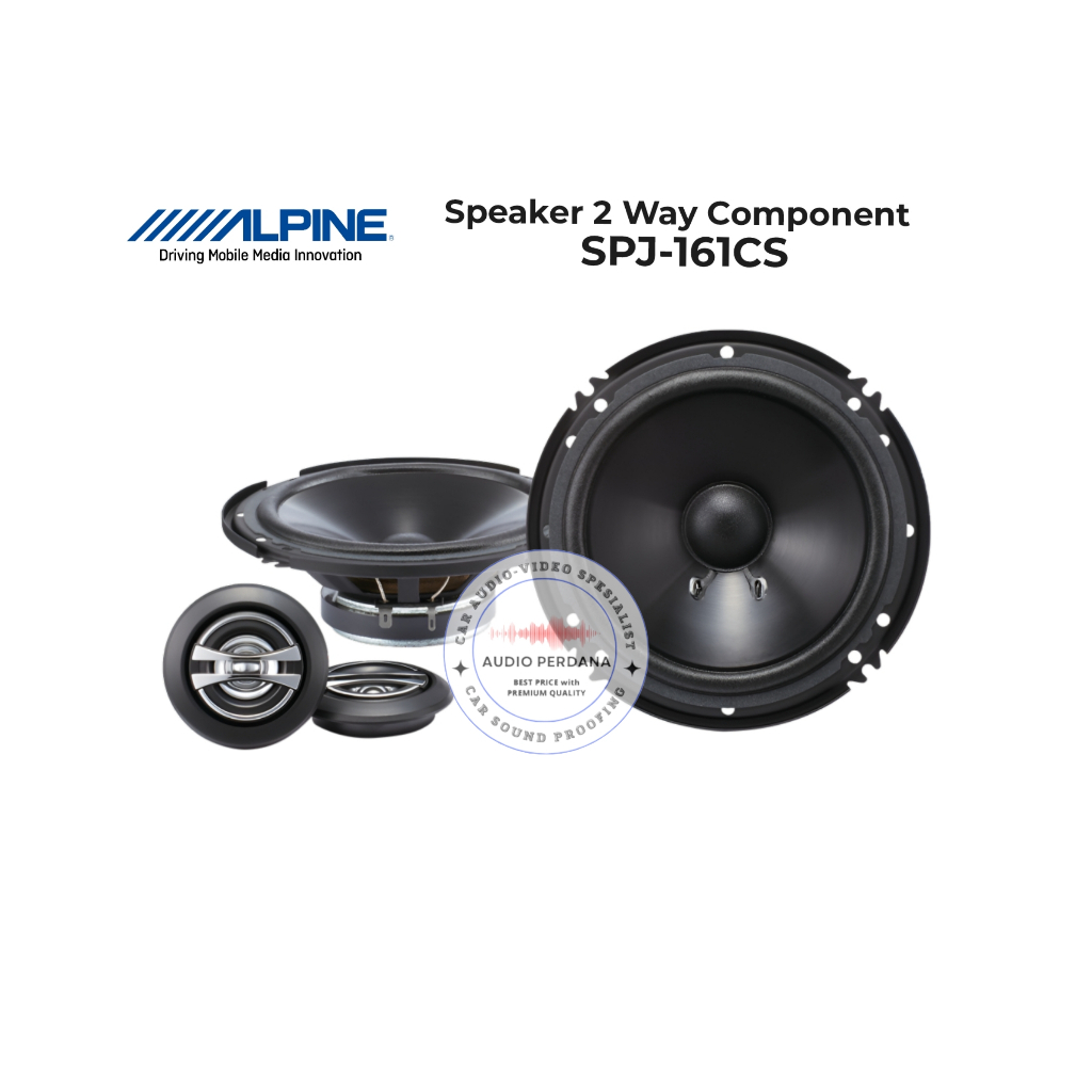 Alpine SPJ-161CS SPJ 161 CS COMPONENT SPLIT 2-WAY SPEAKER Hi-Res IK4