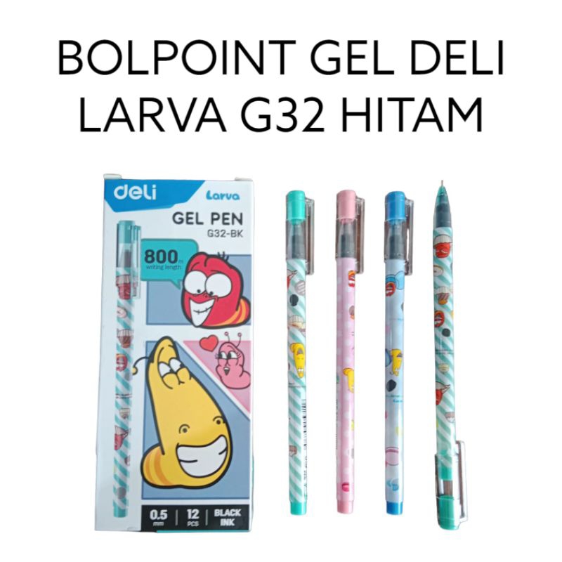 

Bolpoint Gel Deli Larva G32 Hitam