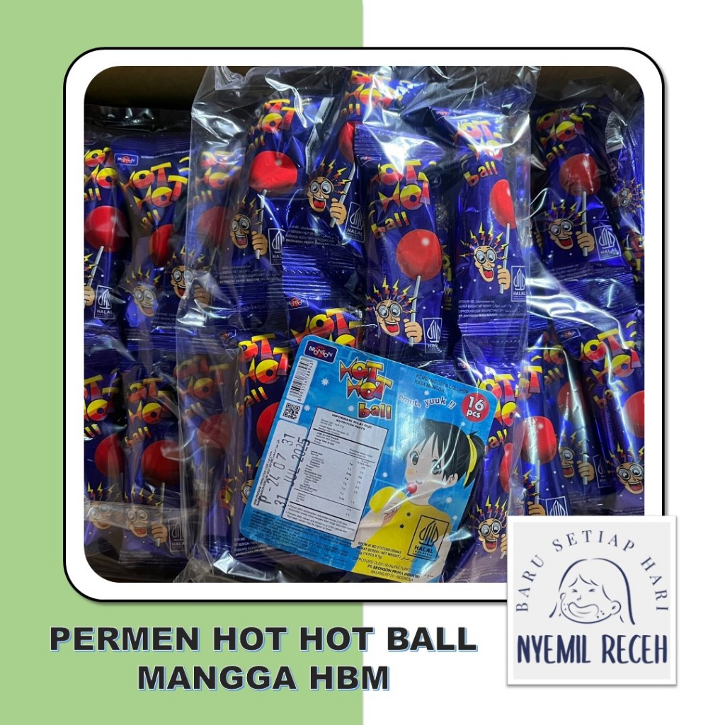 

Permen Hot Hot Ball Mangga HBM Isi 16pcs x 7gr