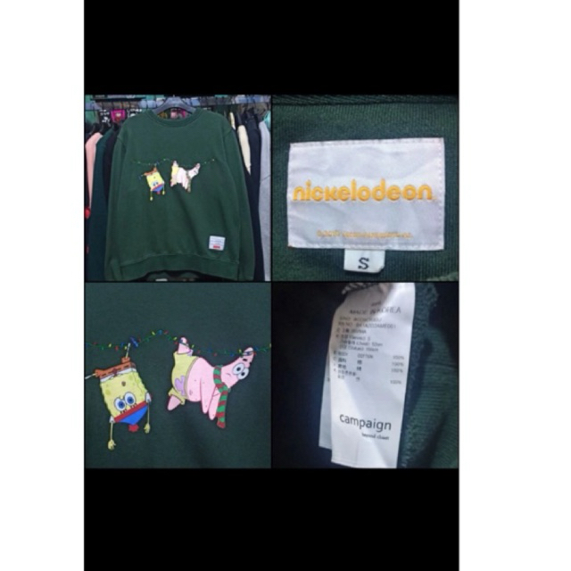 Spongebob nickelodeon x campaign beyond closet jotol crewneck cn sweater sweatshirt