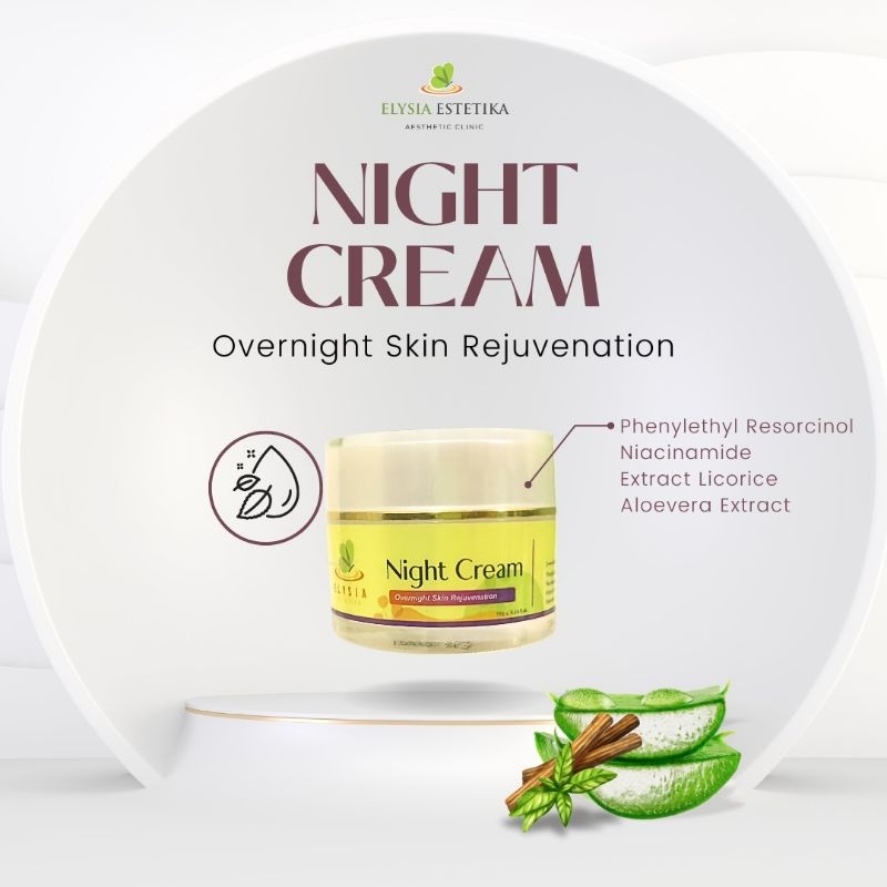 skincare elysia cream malam ecer / night whitening elysia