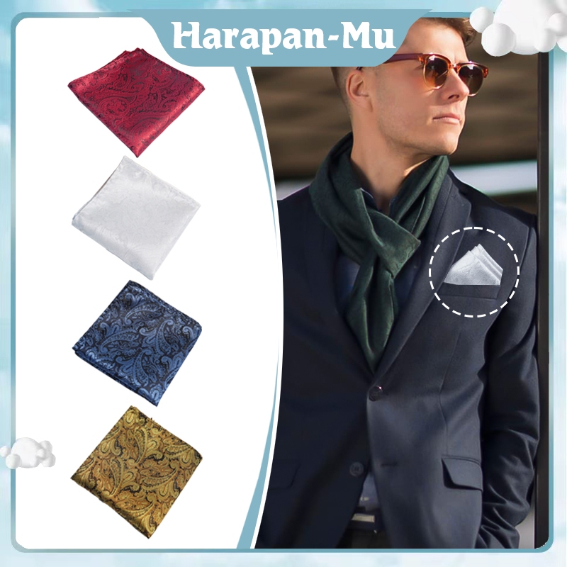 Saku Pocket Square Sapu Tangan Jas Pria Motif Premium Sapu Tangan Jas Segi Akesoris Jas