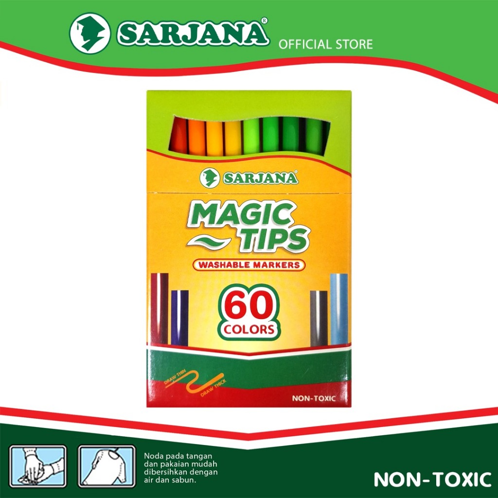 

Spidol Magic Tips 60 Batang Warna