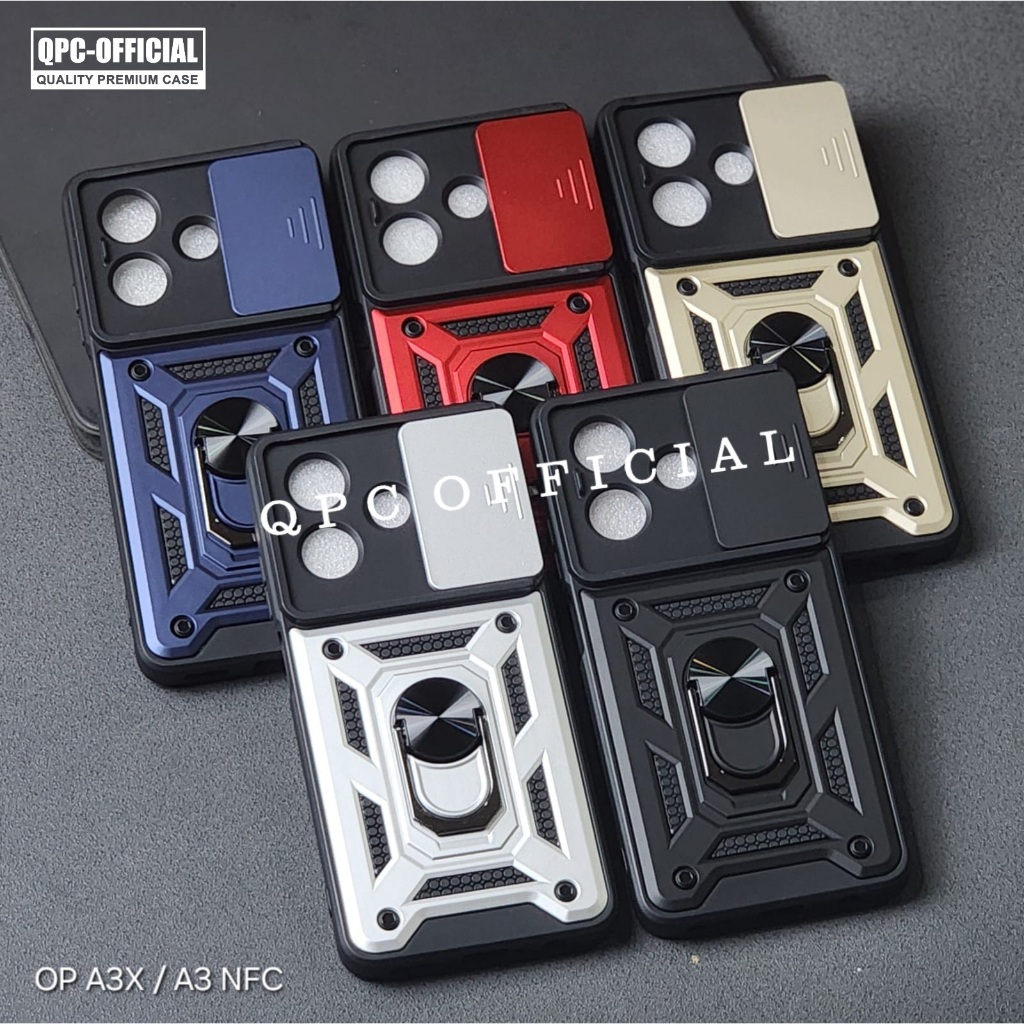 Oppo A5i Oppo A3X Oppo A3 Nfc Oppo A3 Pro ARMOR SLIDE PROTECT KAMERA Case Robot Slide Kamera + RingS