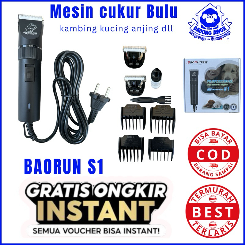 Baorun S1 pro cukur Domba - mesin cukur kucing - Original Mesin cukur Bulu Kambing Domba Anjing