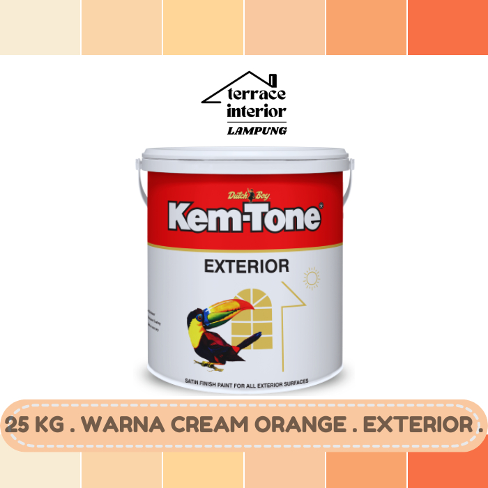 Cat Tembok Kemtone Exterior Warna Cream Orange 25 Kg
