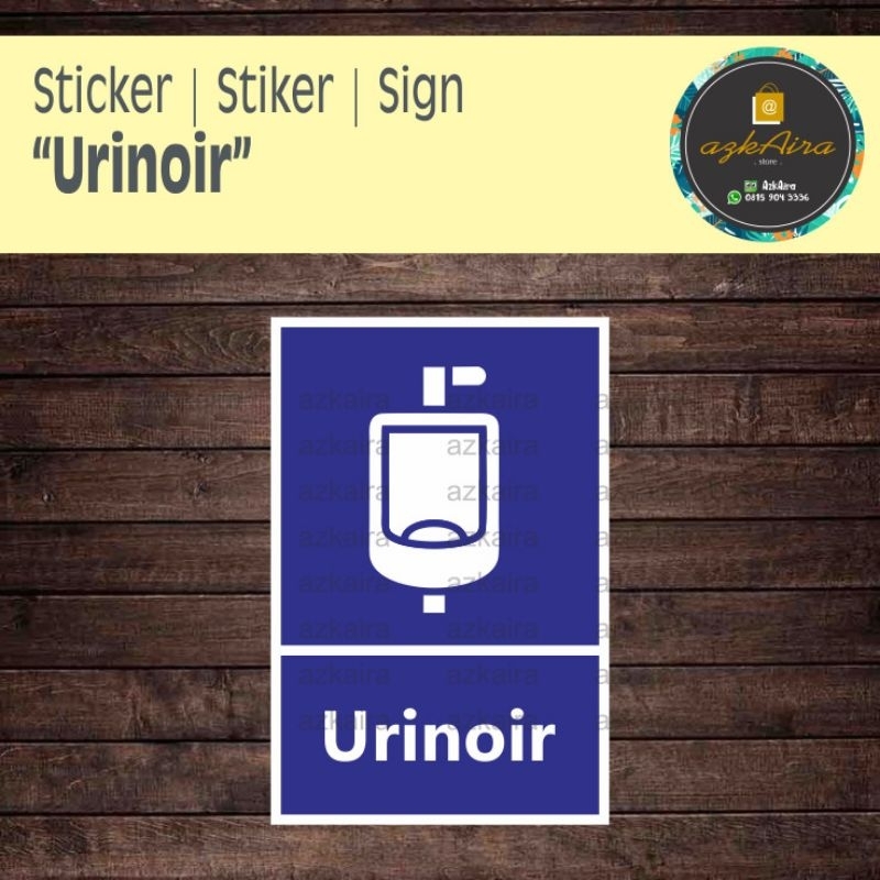 

Sticker Stiker Sign Rambu Urinoir