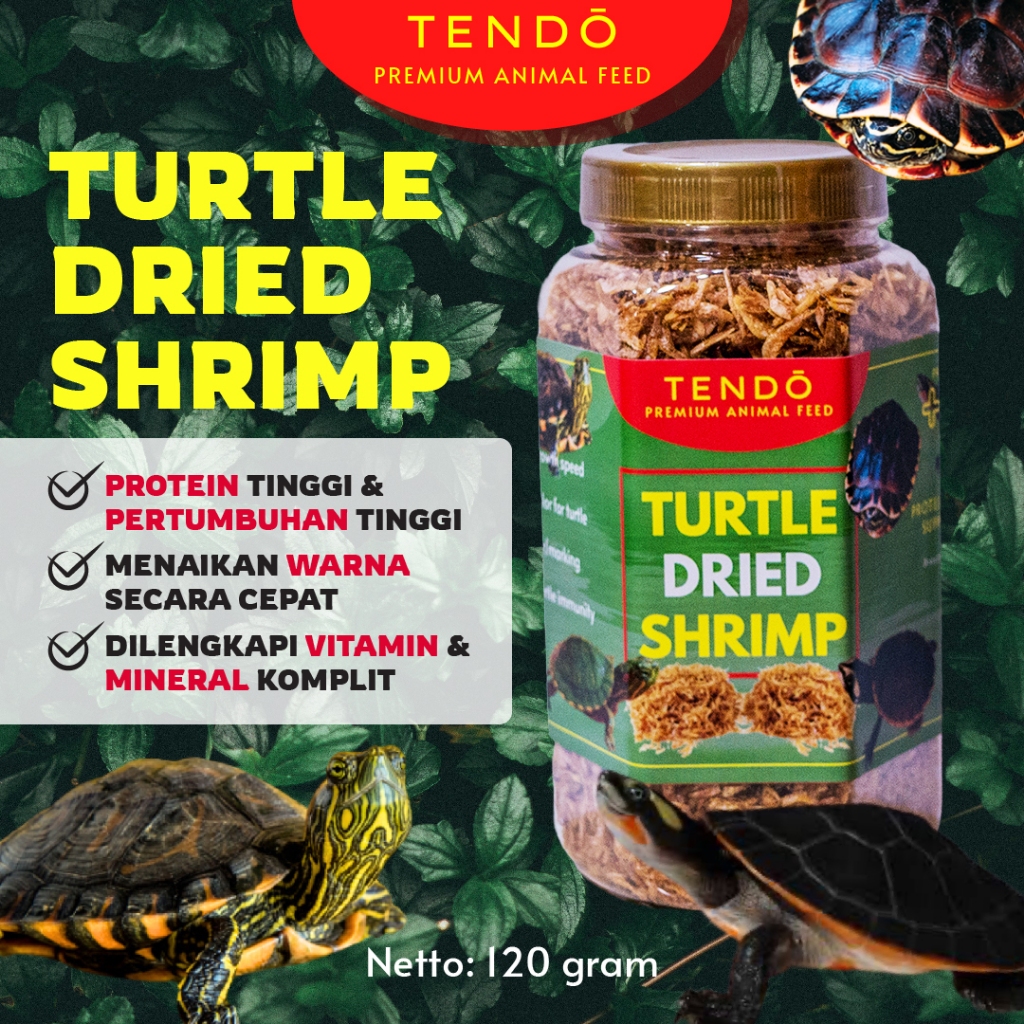 Makanan Kura Kura Udang Kering Pakan Pelet Kura Kura Brazil Dada Merah Ambon Tendo
