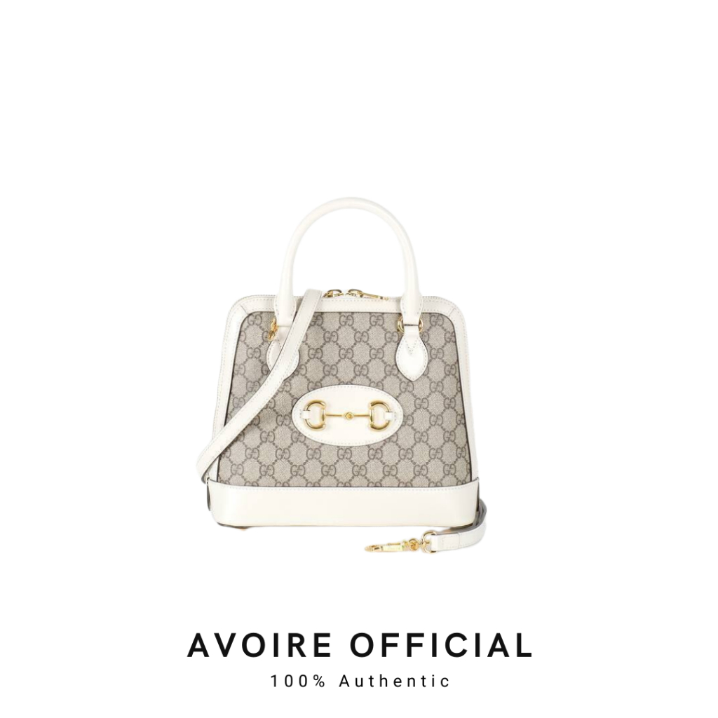 Horsebit 1955 With Top Handle Bag White