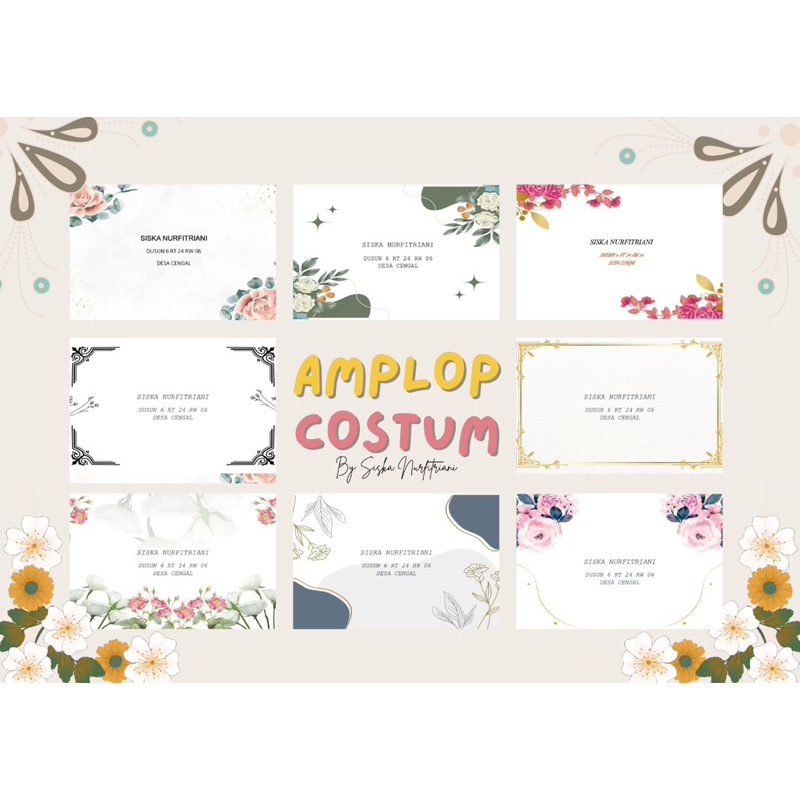 

Amplop Kondangan Costum Motif Terbaru
