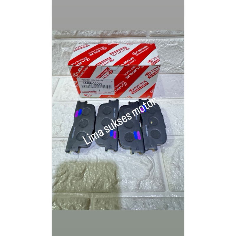 BRAKE PAD KAMPAS REM DEPAN CAMRY ACV30R 2.4 2002-2006 WISH 1.8 /2.0 2003-2008 04466-33090
