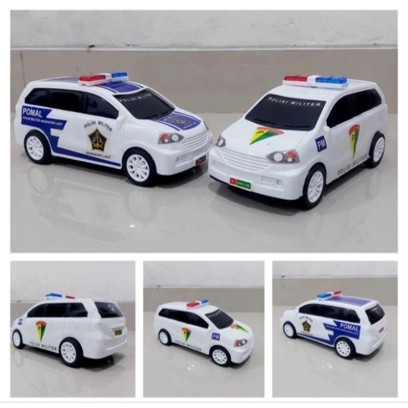 Mainan Mobil Polisi Militer PM Miniatur Mobilan Pomal anak laki cowok