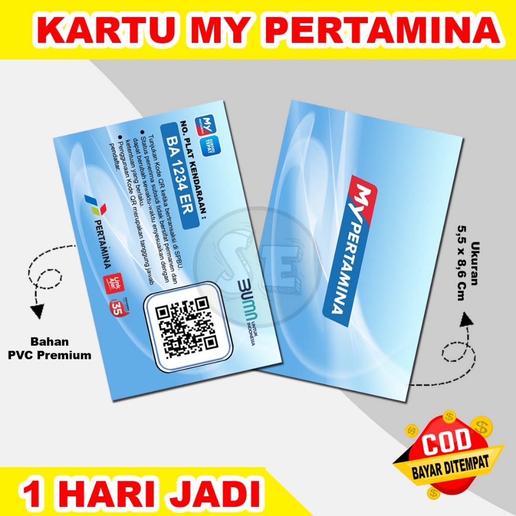 

CETAK KARTU MY PERTAMINA ( COD ) BAHAN PVC