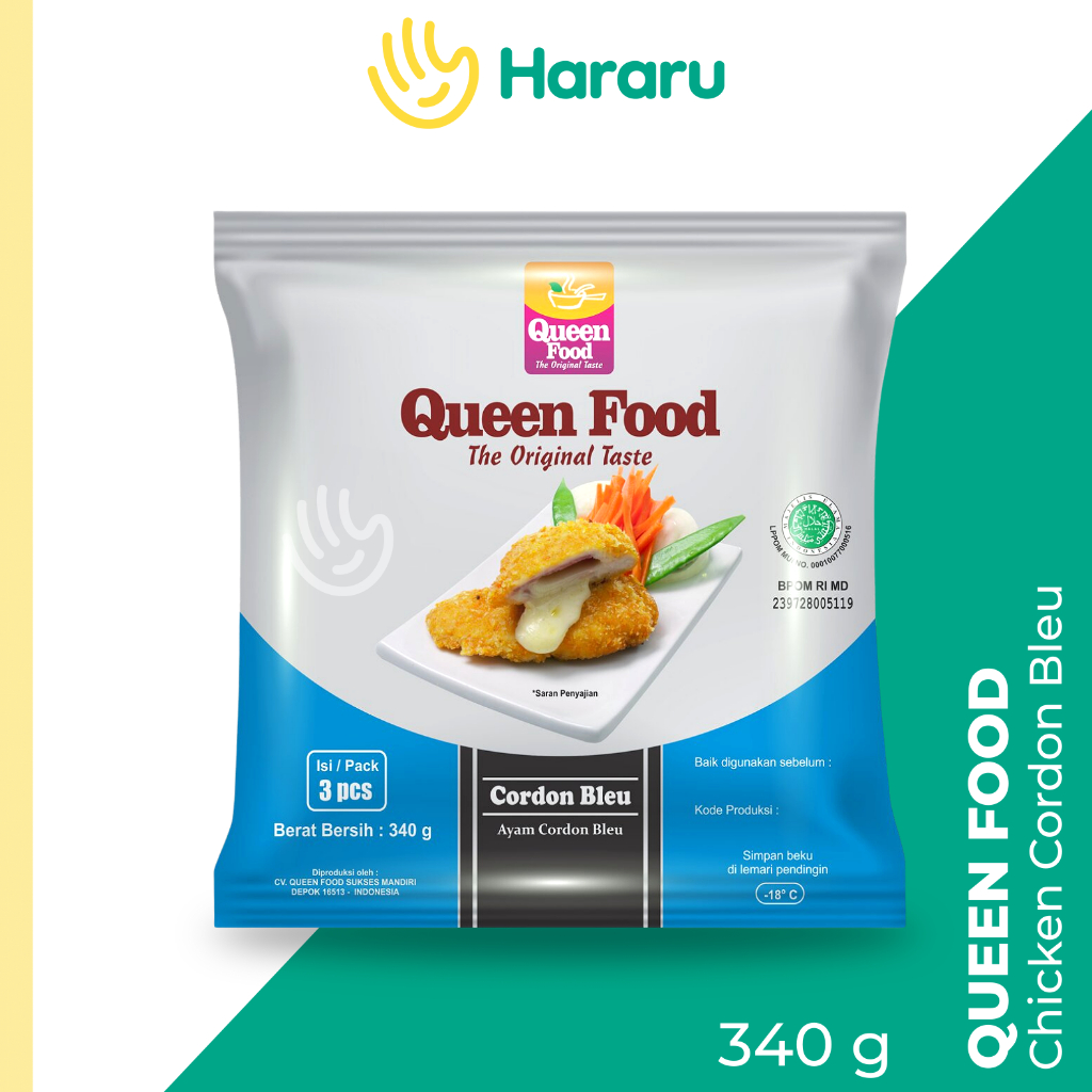 

Queen Food Chicken Cordon Bleu | Katsu Ayam Isi Keju Mozzarella Smoked Beef