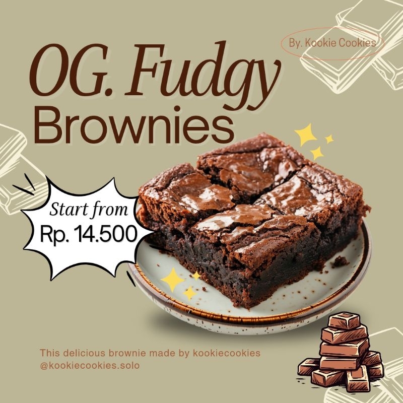 

Fudgy Brownies Premium Homemade Murah