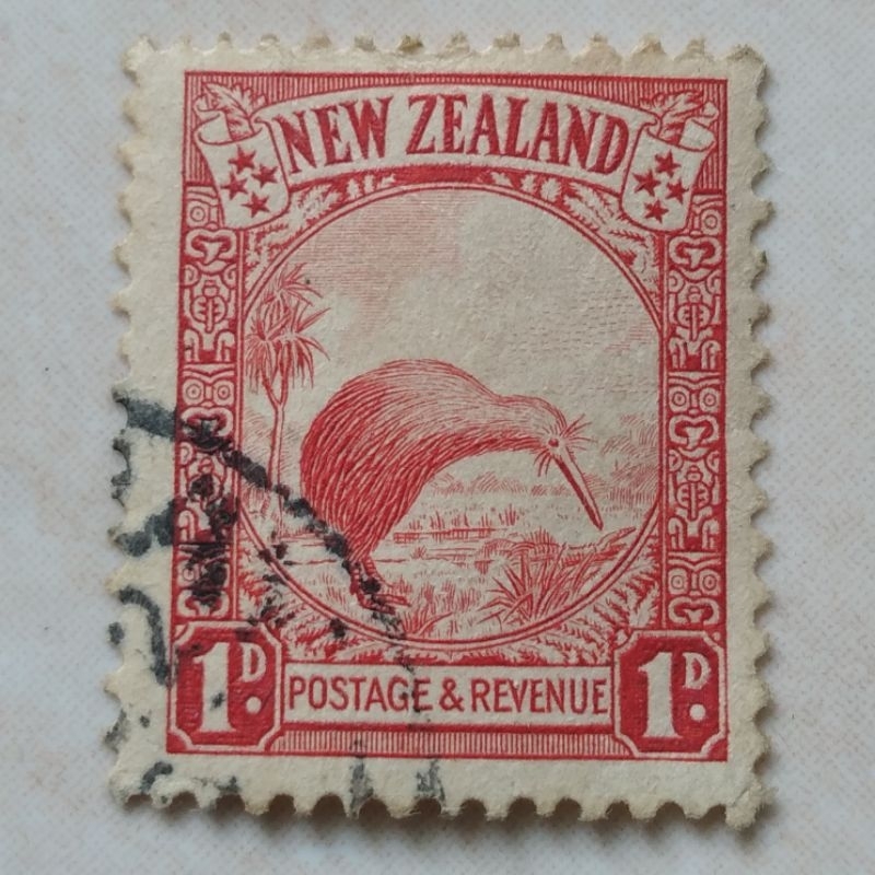 

Prangko Perangko Kuno Tua New Zealand 1936 Brown Kiwi - YN1892