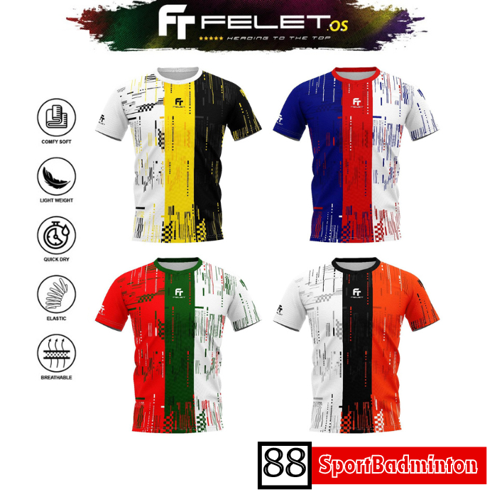 Felet RN 3611 Badminton T-shirt - Kaos Badminton Original Felet