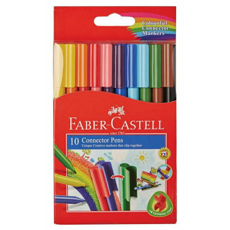 

Spidol Connector Pen Faber Castell 10, 20, 30 dan 50 Pcs Sepidol Warna Colour Color