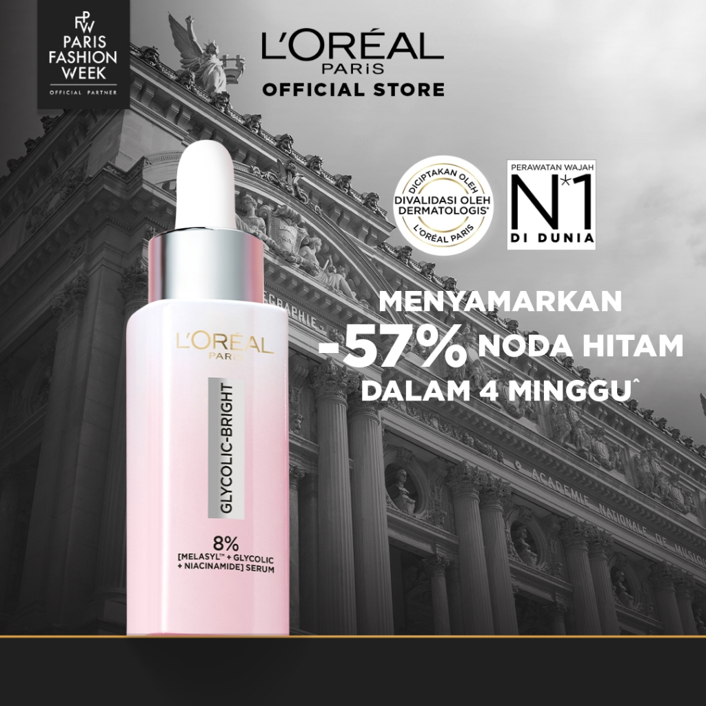 L'Oreal Paris Glycolic Bright 8% [MELASYL + GLYCOLIC + NIACINAMIDE] ANTI-DARK SPOT BRIGHTENING SERUM