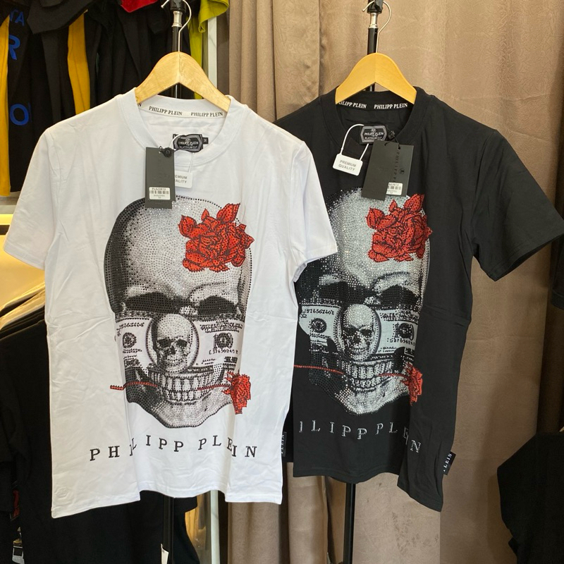 KAOS IMPOR KAOS KERAH PP LUXURY TENGKORAK BLINK MANIK LOGO BESI IMPORT MIRROR