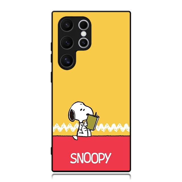 Phone Case Samsung Galaxy S25 S24 S23 S22 S21 S20 S10 Ultra Plus Fe Custom Softcase SNOOPY Reading
