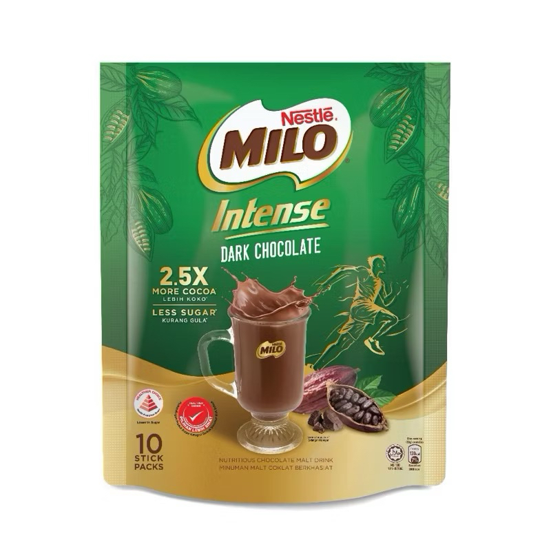 

MILO Intense Dark Chocolate Minuman Malt Coklat Malaysia (10 sachet)