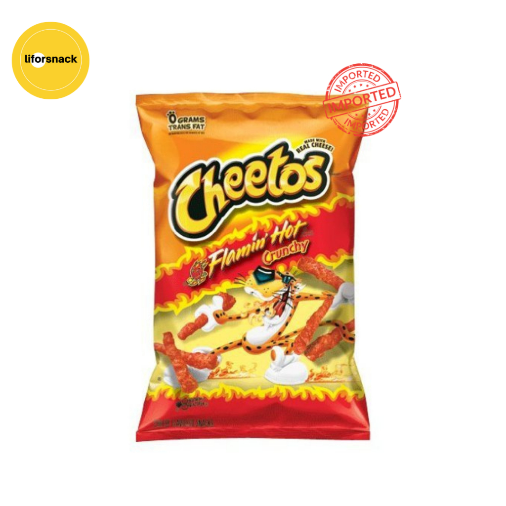 

Cheetos Flamin Hot Limon Crunchy Snack Makanan 240gram
