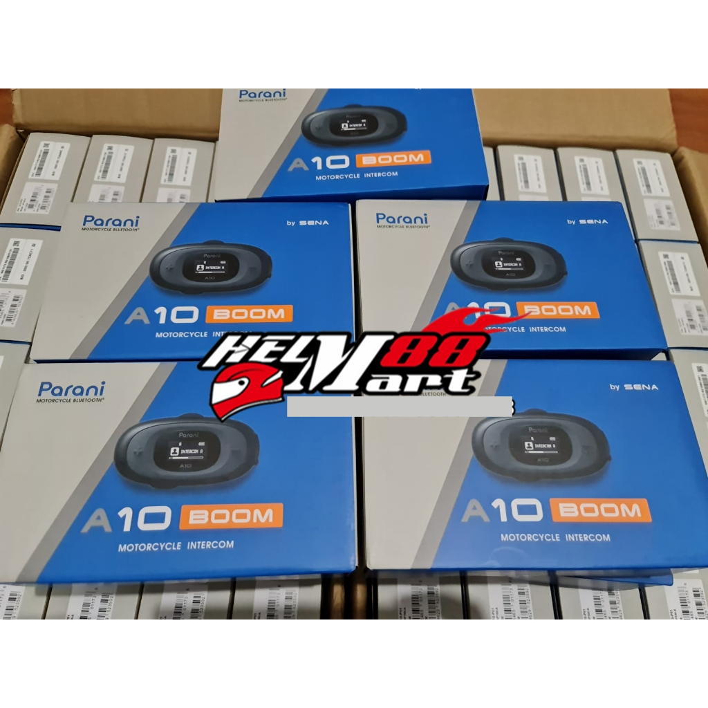 Interkom PARANI A10 (Set & Loose/ Lepasan) (BOOM & WIRED) Motorcycle Bluetooth Intercom by SENA Para