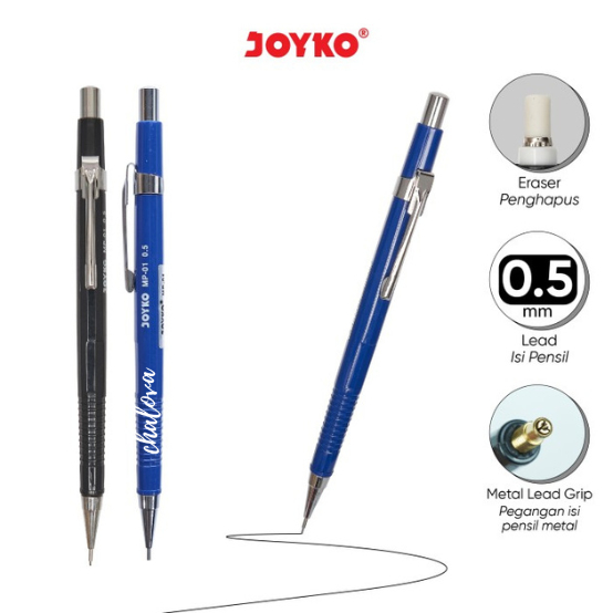 

[LUSIN] PENSIL MEKANIK JOYKO / MECHANICAL PENCIL MP-01 0.5MM ISI 12