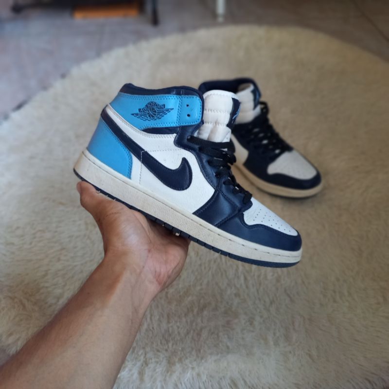 sepatu nike air jordan AJ1 Obsidian UNC second preloved bekas