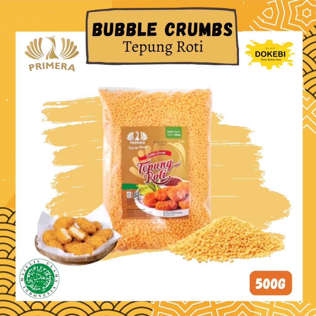 

PRIMERA BUBBLE CRUMBS 500 GR - Tepung Roti Crumb Crumble Nugget Nuget Naget Crispy Krispi 500GR