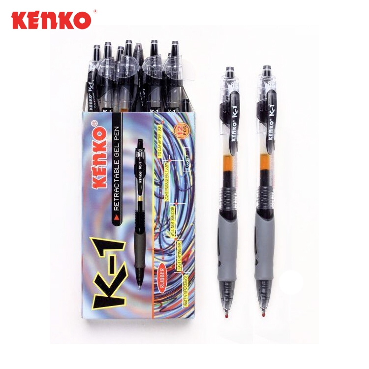 

Pulpen KENKO Pena Gel Pen K1 0.5 mm Hitam dan Biru 1 lusin - Bisa beli satuan/eceran