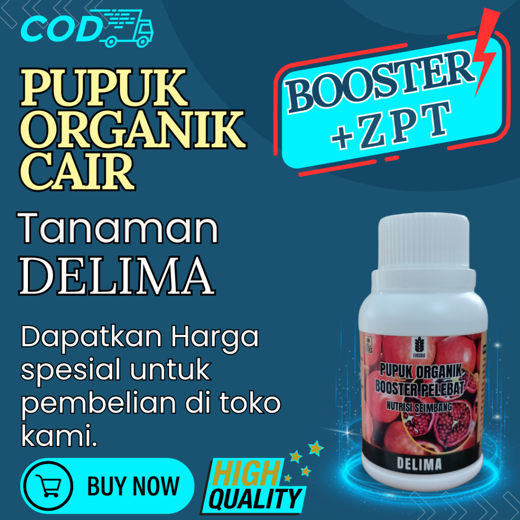 Pupuk Cair Hormon ZPT  Pelebat Penyubur Perbesar Tanaman Buah Delima 100 ml