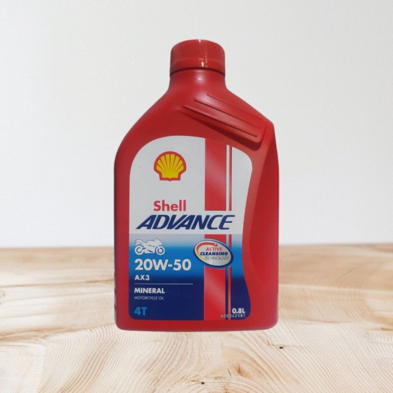 Oli Shell AX3 0,8L 20W-50 oli motor bebek oli supra oli vega