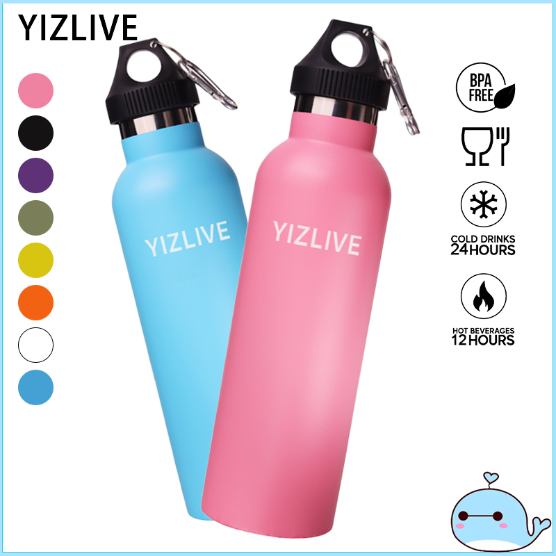 YIZLIVE Botol Minum Tumbler Stainless Tumbler 1L Botol Minum 1Liter Tumbler Tahan Panas Dingin 24 Ja