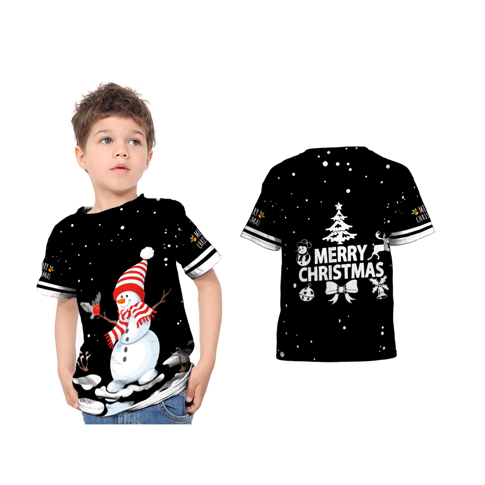 Kaos Natal | Kaos Baju Jersey Anak Merry Christmas | Baju Anak Merry Christmas 2024