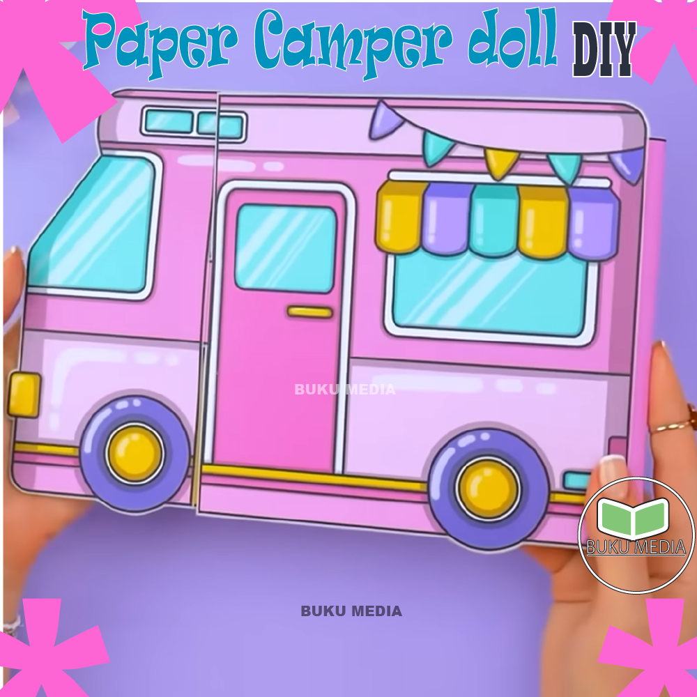 Paper Dolls House Camper Diy Quiet Book Mainan Edukatif Anak Perempuan Viral Bongkar Pasang