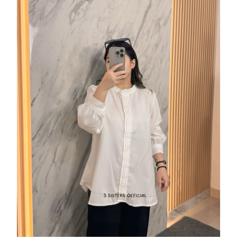 3sisters - Atasan Kemeja Blouse Opnaisel Wanita Muslim Shakila Premium